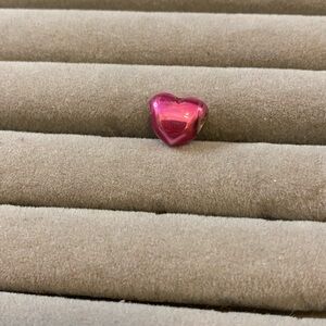 VALENTINES Authentic Pandora Heart Beat Metallic PINK Enamel CHARM